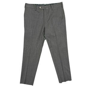 PT01 Traveller Dress Pants Grey Wool Trousers Slim Fit Stretch 32x29